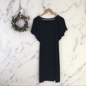 Banana Republic Soutache Mesh Neck Dress